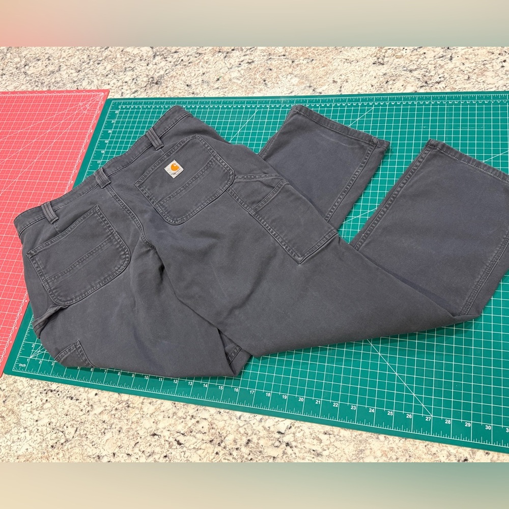 Carhartt Original Fit Gray Utility Work Pants Carpenter Size 6 Short - Picture 4 of 13